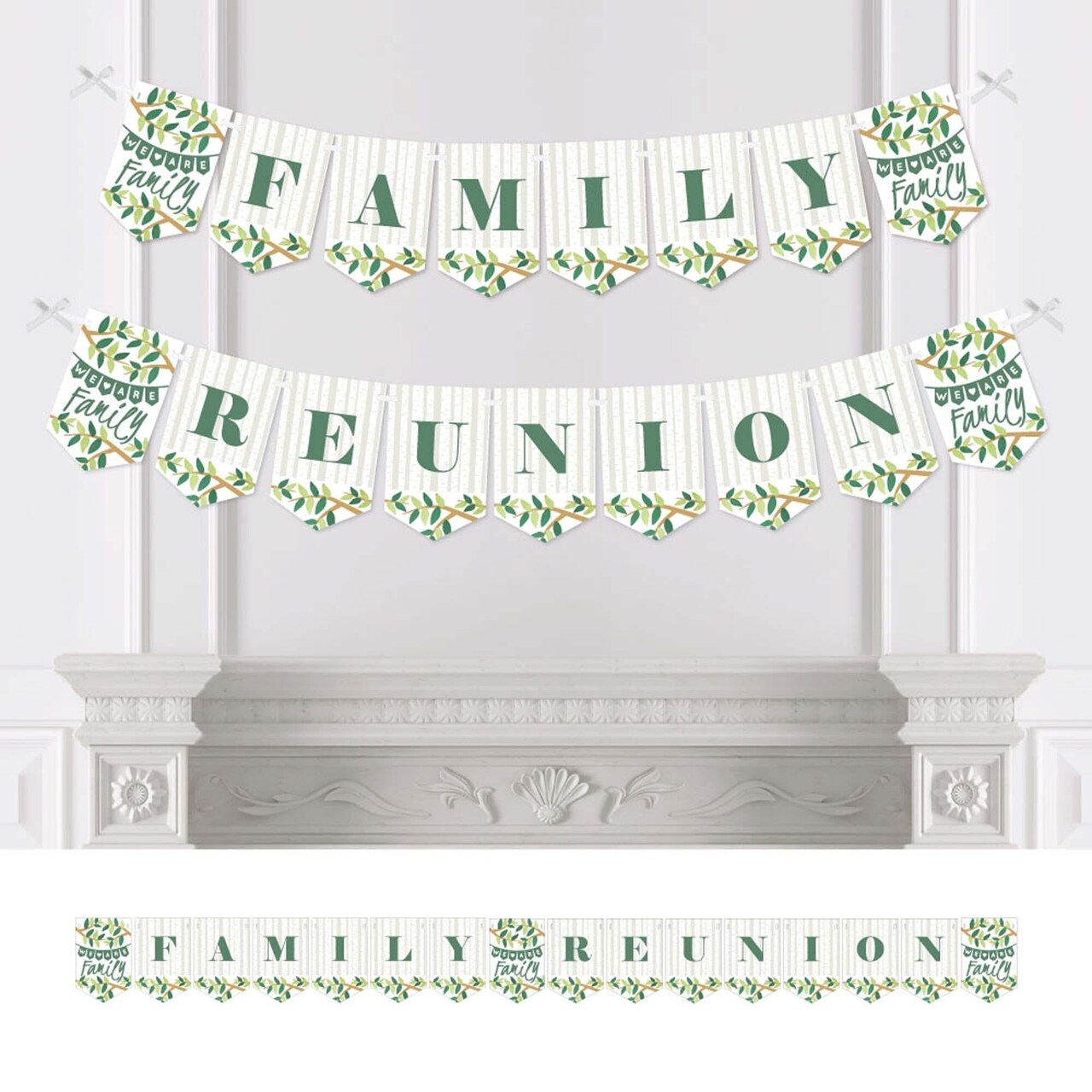 Big Dot of Happiness Family Tree Reunion - Family Gathering Party Bunting Banner - Party Decorations - Family Reunion